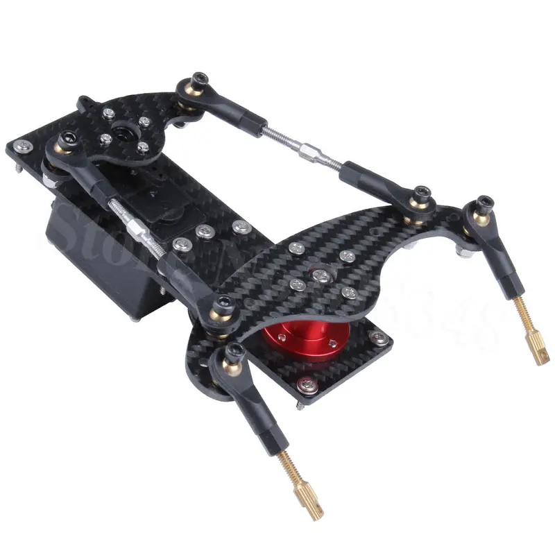 Carbon Fiber Servo Rudder Tray Mount Self Adjusting Futaba Jr Kit With Offset Bellcrank Accessories For 20-50Cc Rc Scale Plane 1