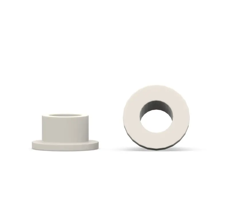 Ceramic Al203 Custom Manufactured Flanged Bushings 1