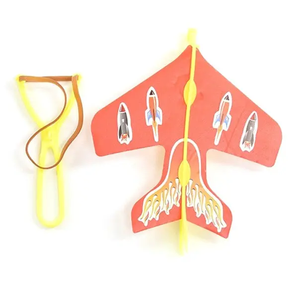 Child Puzzle Emitting Catapult Aircraft Diy Flying Toys 1