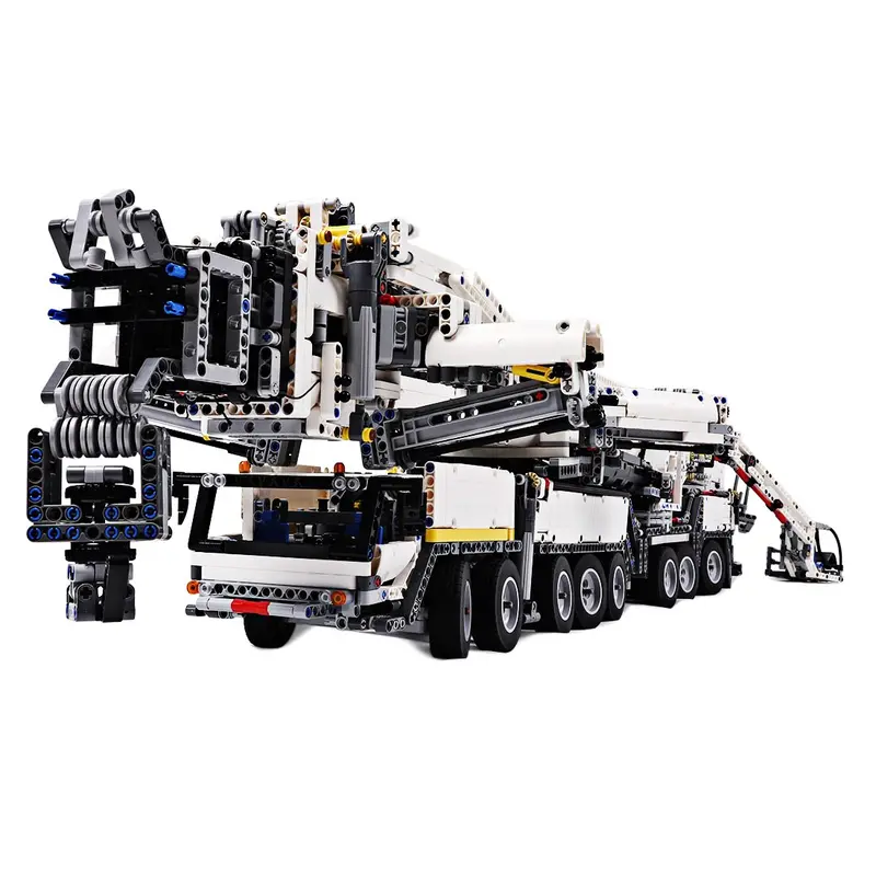 Children 7692Pcs Moc High Level Small Particles Diy Assembly Model Building Block Crane Model Kit Christmas Gift 1