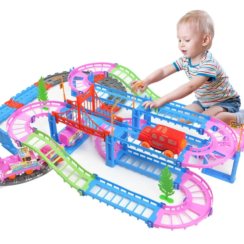 Children Assembled Railcar Toys Puzzle Diy Toys 1