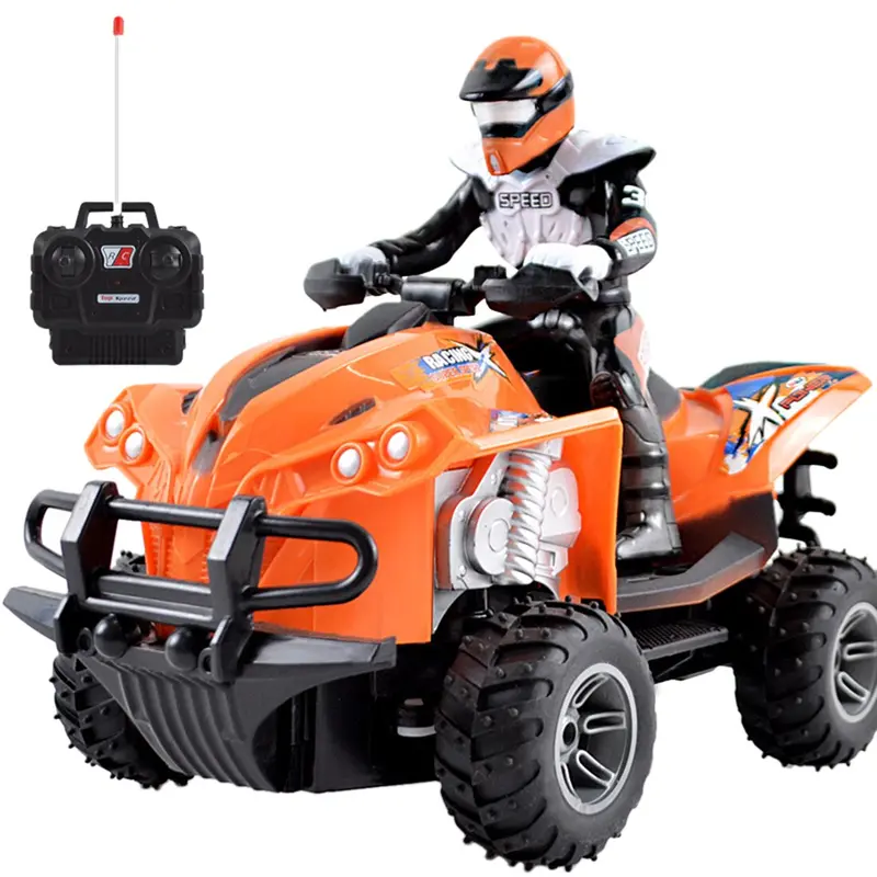 Children Boys Toy Remote Control Toys Motocross Boy Girl Four-Wheeled Rc Motorcycle Cool Toy Car Toys & Hobbies Eu Plug Orange 1