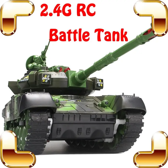 Children Day Gift Fighting Battle Tanks 2.4G 10 Channel Rc Infrared Shooting Tank Electric Toy Army Vehicle Big War Tank Present 1