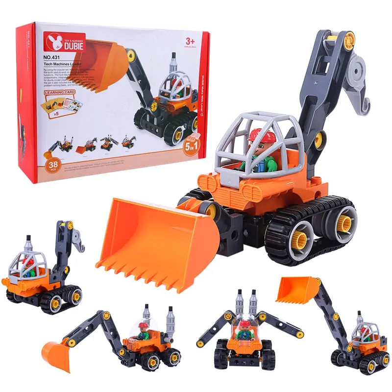 Children Educational Toys 5 In 1 Large Particle Building Figure Kit Concrete Car Assembling Toy For Kid Birthday Gift 2019 1