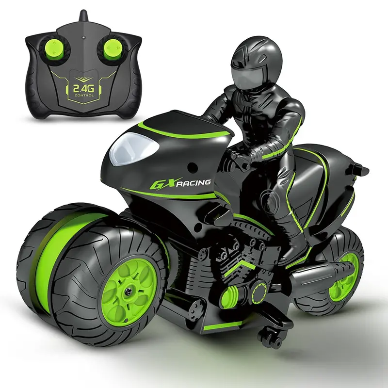 Children's High-Speed Remote Control Sidewalk Stunt Motorcycle Remote Control Stunt Car Drift 2.4Ghz Racing Children's Gift Toy 1