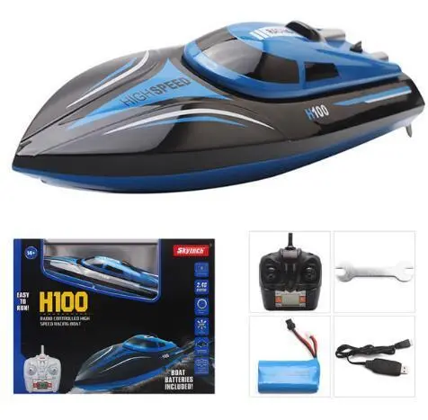 Christmas Toy Tkkj H100 2.4G Rc Boat 180 Degree Flip High Speed Electric Rc Racing Boat For Pools Lakes And Outdoor Adventure 1
