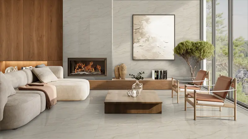 Cinera Beige Porcelain Floor And Wall Tile 24" X 24" 1