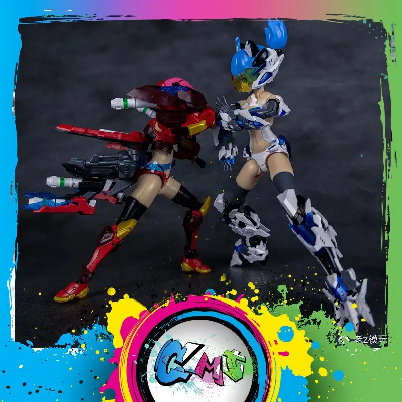 Cmt Instock Dragon Momoko E-Model Heracross And White Tiger A.T.K Girl 1/12 Scale Model Anime Mobile Suit Toys Figure 1