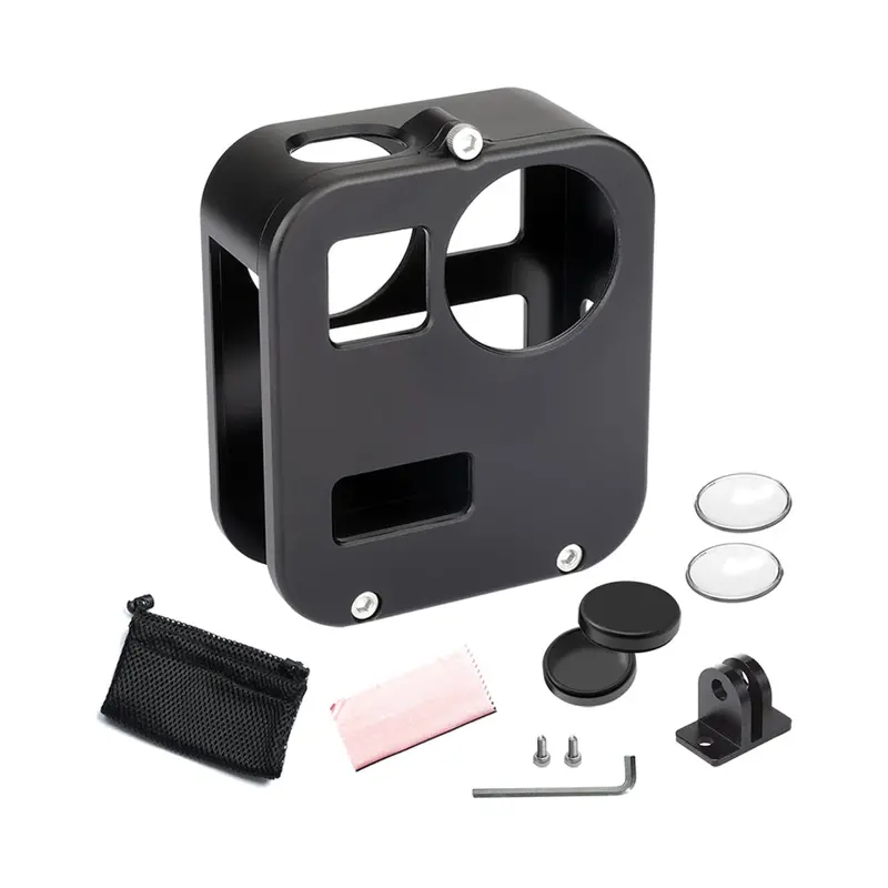 Cnc Aluminum Alloy Camera Protective Case Cage Mount With 1/4 Screw For Gopro Max Action Camera 1