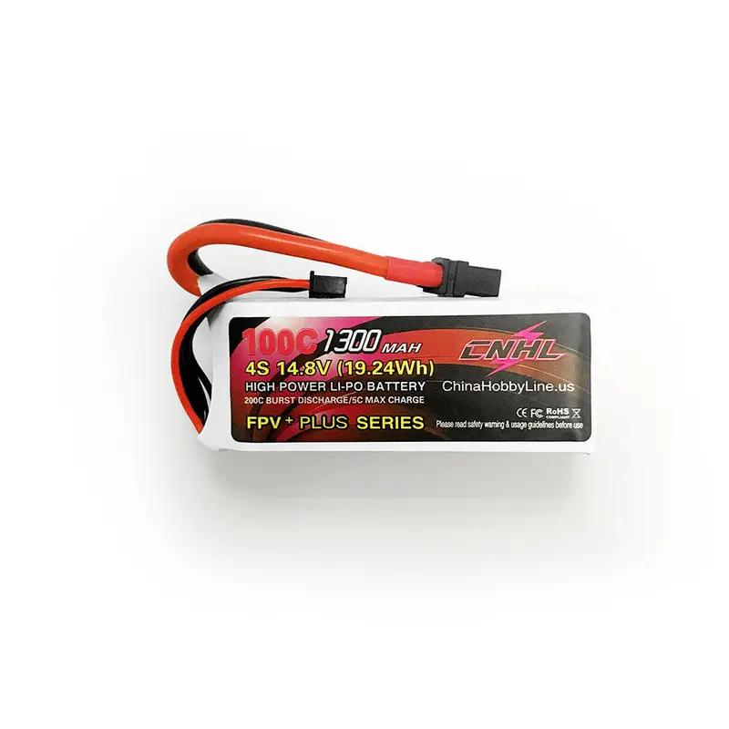 Cnhl G+Plus 14.8V 1300Mah 4S 100C Lipo Battery Xt60 Plug For Rc Drone Fpv Racing 1