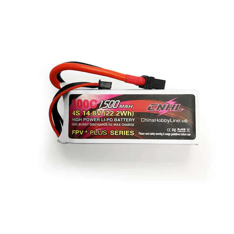 Cnhl G+Plus 14.8V 1500Mah 4S 100C Lipo Battery Xt60u Plug For Rc Drone Fpv Racing 1