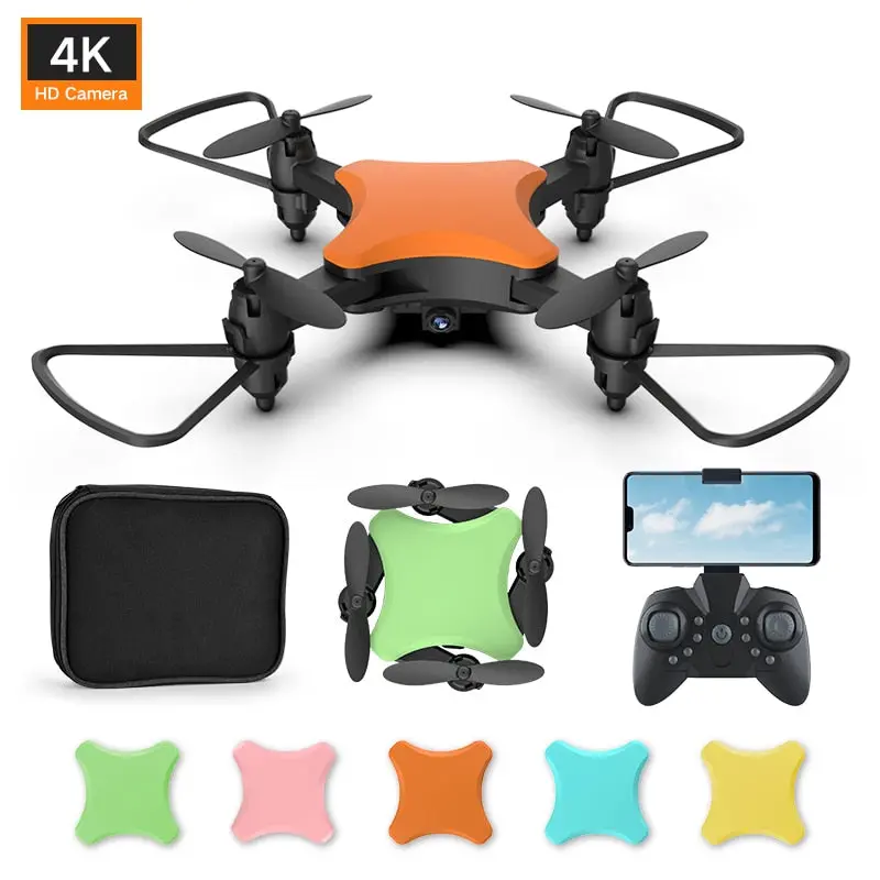 Colored Shell Drones Foldable Mini Drone Eachine Hd 4K 720P Camera Drones Hubsan Zino Wifi Fpv Quadcopter Wide Angle Rc Dron 1