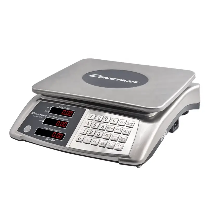 Constant Commercial Balance Electronic Price Count Digital Weighing Scale Stainless Steel Button Led Dual-Display 40Kg/2G 14192-478F 1