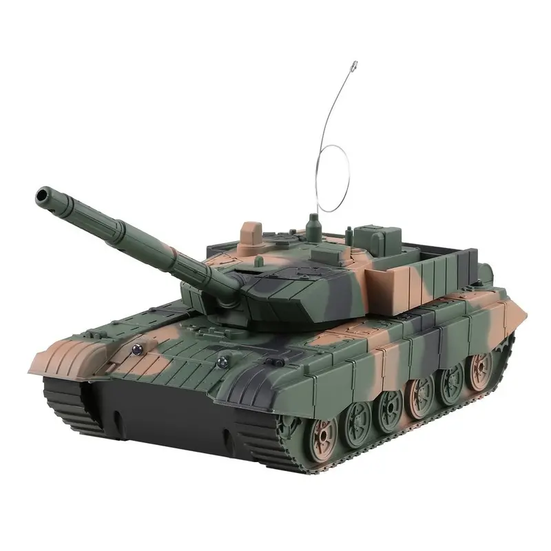 Cool Rc Tank Toys For Boys Radio Remote Control Military Vehicle Armored Battle Tanks Turret Rotation Light Music Rc Model 1:20 1
