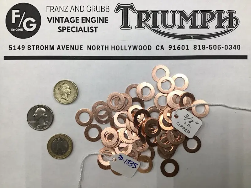 Copper Washers For British Motorcycles 1