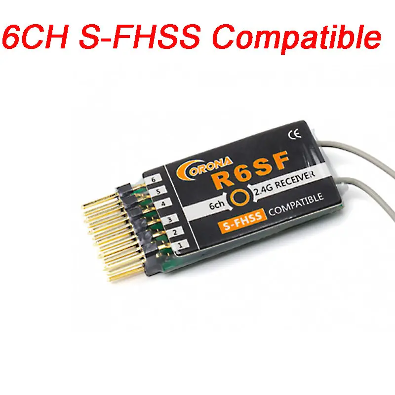 Corona R6sf 2.4Ghz S-Fhss/Fhss Compatible 6Ch Micro S.Bus Receiver 1