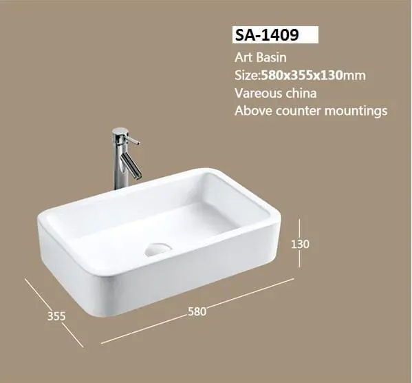 Counter Top Basin White Sa-1409 1