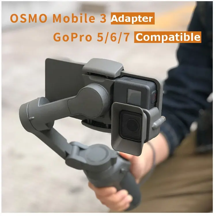 Cqt Osmo Mibile 3 Accessories Gimbal Adapter Camera Mount For Gopro 5/6/7 Action Cam 1