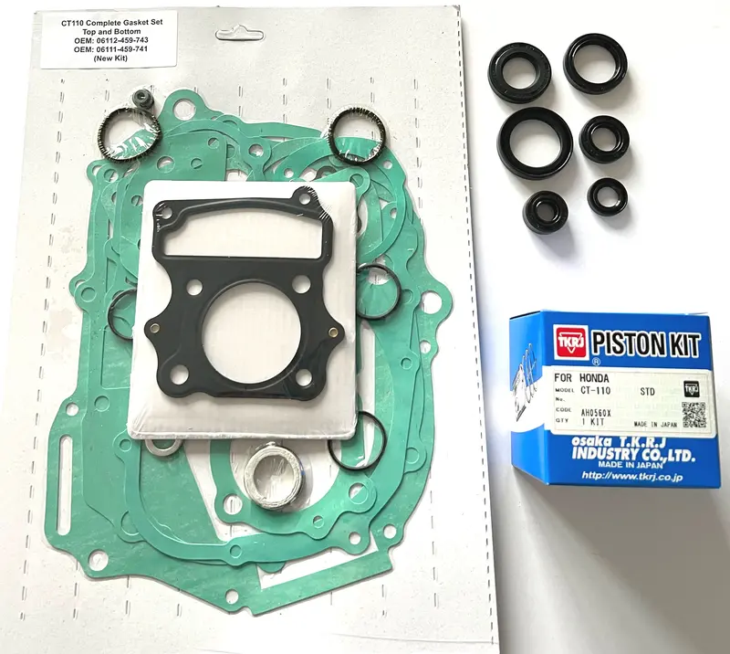 Ct110 Complete Gasket Kit, Oil Seal Kit, Piston Kit 1