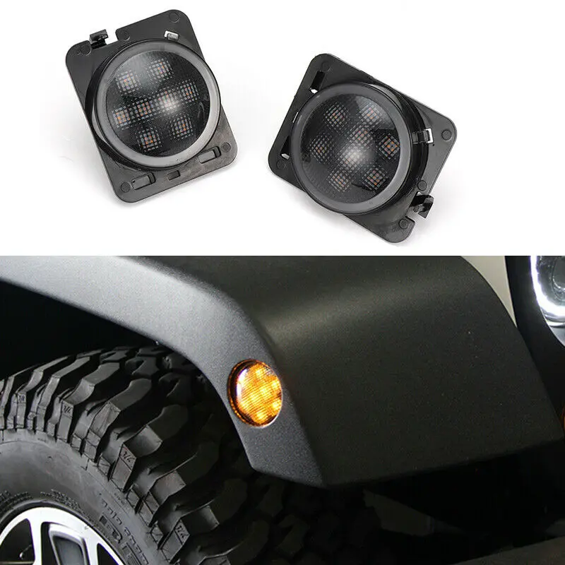 Cuartos Salpicadera Led Jeep Wrangler Jk 2007-2018 1