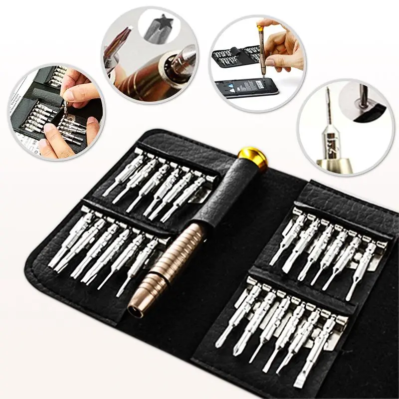 Daniu 25 In 1 Multi-Purpose Precision Screwdriver Wallet Set Repairtools For Computer Mobile Phone Rc Drone Quadcopter 1