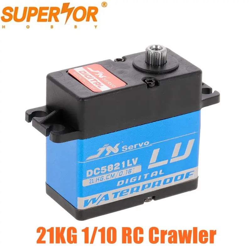 Dc5821lv Full Waterproof Jx Servo 21Kg Metal Gear 1/8 1/10 Rc Car Boat Scaler Buggy Crawler Traxas Trx-4 Rc4wd Baja 5C Scx10 D90 1