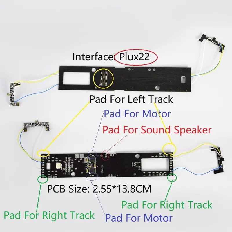 Dcc Adapter Board For Locomotive To Upgrade To With Sound And Light Digitization To Dcc Train Build With Plux22 Interface 860055 1