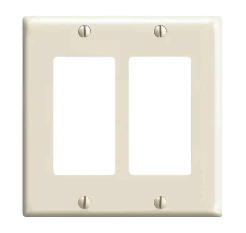 Decora 2-Gang Wall Plate Ivory 1