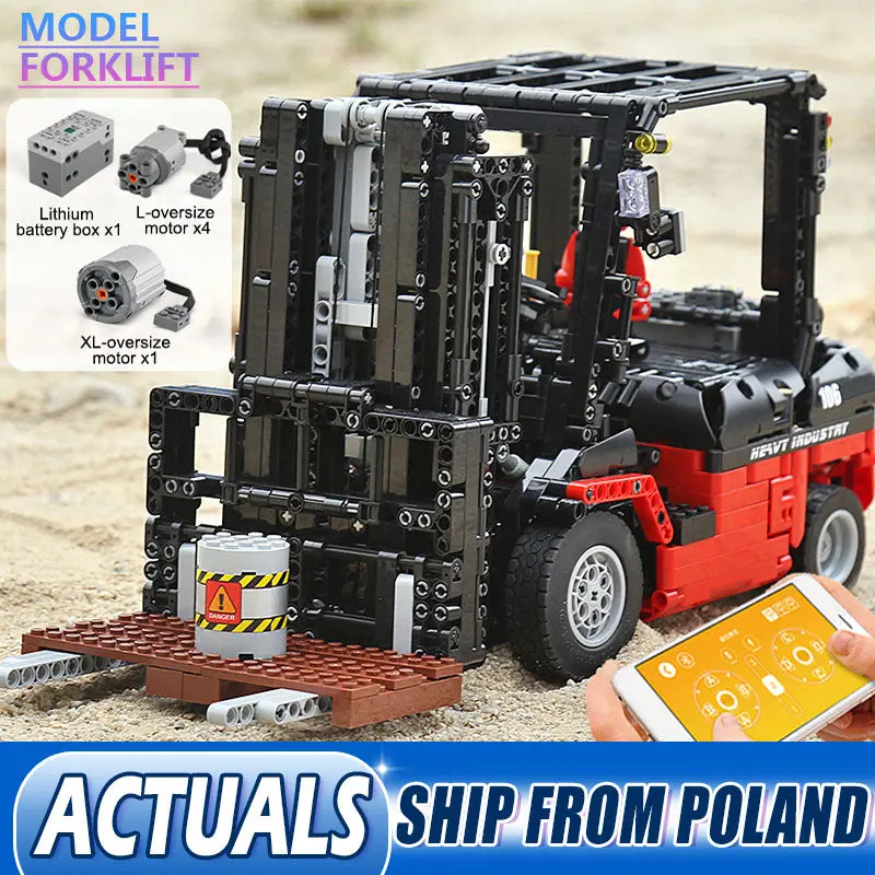 Dhl Technic Motor Car Toys The Legoing 3681 Forklift Mk Ii Set Assembly Kits Toys Kids Christmas Gifts Building Blocks Bricks 1