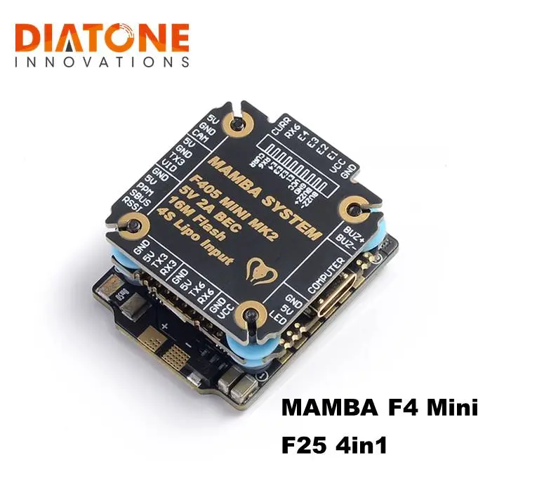 Diatone Mamba F405 Mini Mkii Betaflight Flight Controller & 25A Esc 2-4S Dshot600 Stack Fpv Racing Brushless Esc For Rc 1