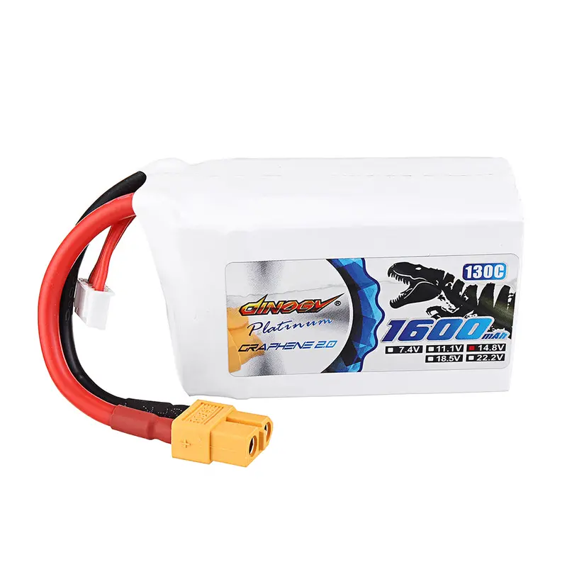 Dinogy Ultra Graphene 2.0 14.8V 1600Mah 130C 4S Lipo Battery Xt60 Plug For Rc Drone 1