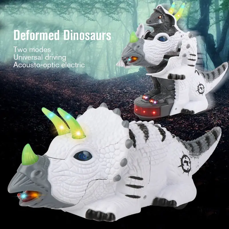 Dinosaur Deformation Car Toy Music Lighting Model Robot Electric Kids Toy Christmas Birthday Gift For Children 1
