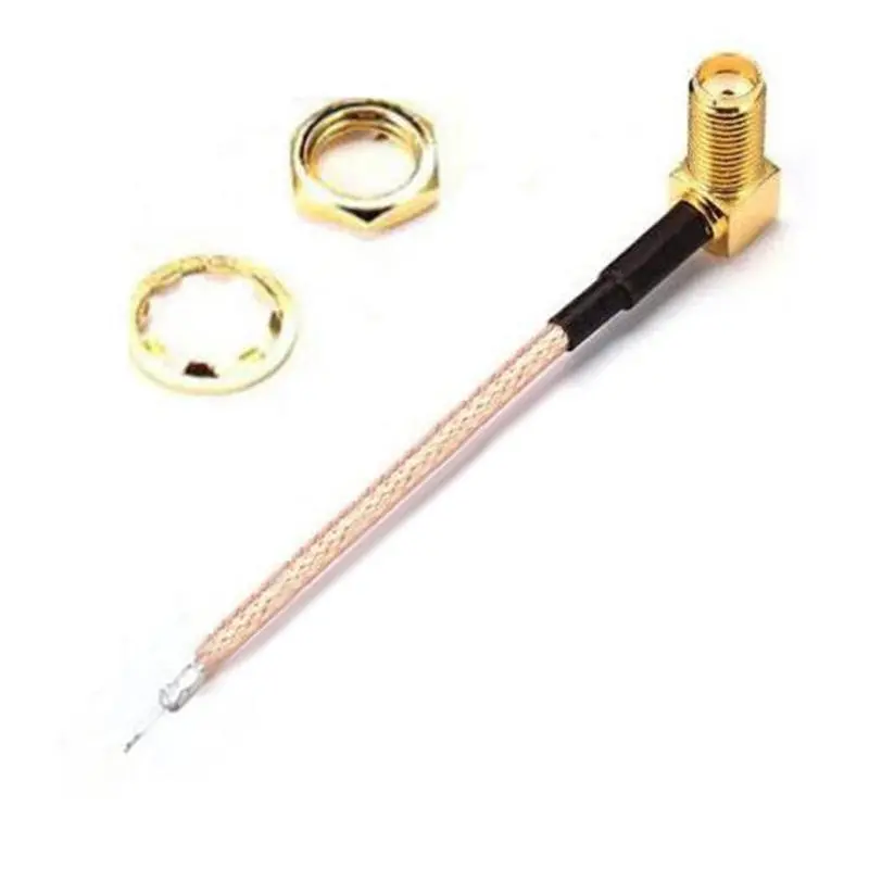 Diy 100Mm Rg178 Sma/Rp-Sma Female Right Angle Pigtail Antenna Extension Adapter Solder Cable For Rc Drone 1