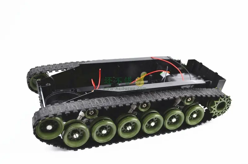 Diy 85 Light Shock Absorption Plastic Tank Chassis With Rubber Crawler Belt Tracked Vehicle Big Size 1