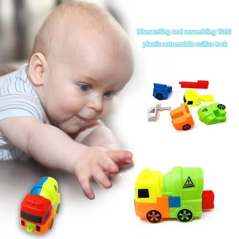 Diy Build Learning Toys For Baby Interlocking Car Model Play Set Kids Assembly Educational Construction Kongming Lock Kit Toys 1