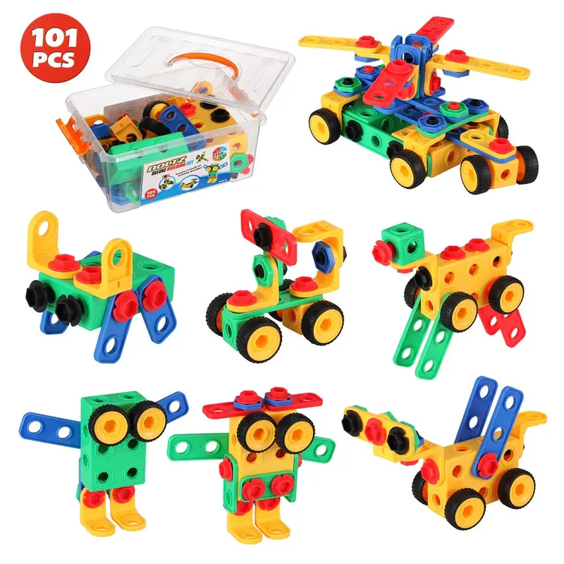 Diy Building Kit Screwing Blocks Building Construction Toys Stem Educational Engineering Assembly Toy Creative Fun Gift For Kid 1