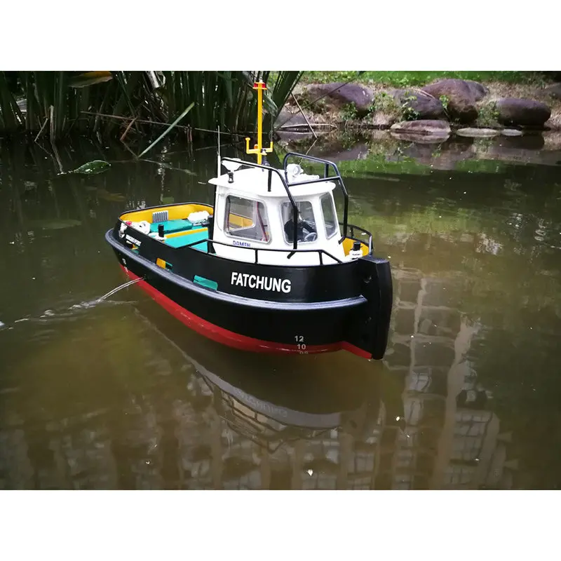 Diy Simulation Remote Control Ship Model Kit For Tug804 Tugboat Rescue Ship Small-Scale And Moped Tugboat 1:18 1