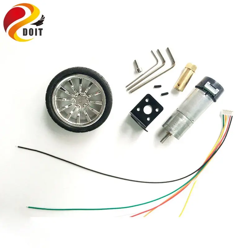 Doit One Set Accessory For Robot Car Chassis With 25Mm Motor+30Mm Length Copper Coupling+65Mm Width Wheel+Motor Bracket+Screw 1