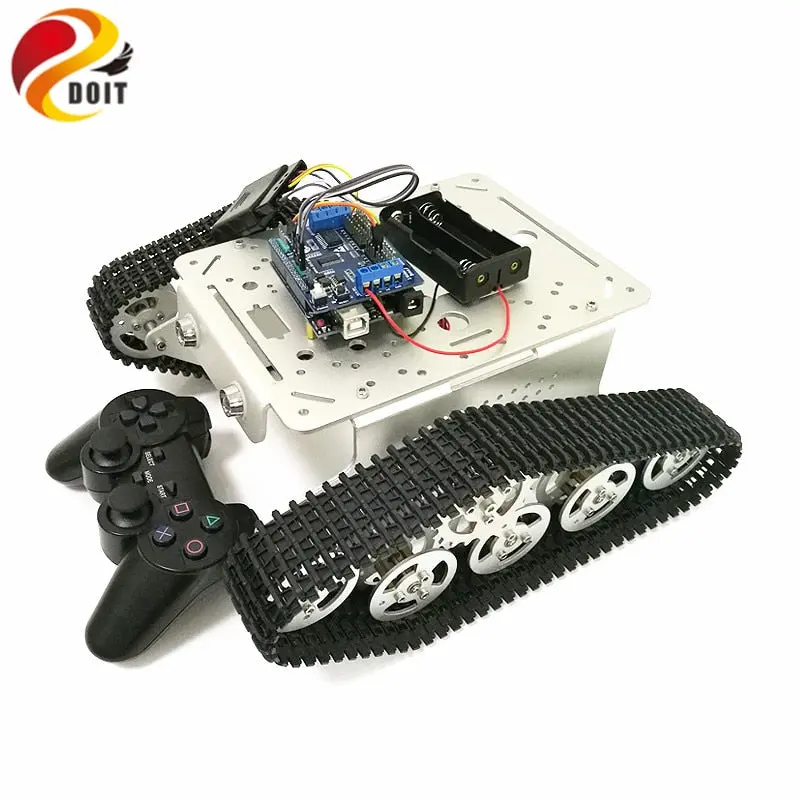 Doit T300 Wireless Handle Control Rc Tank Chassis With Uno R3 Board+Motor Drive Shield Board For Arduino Robot Project 1