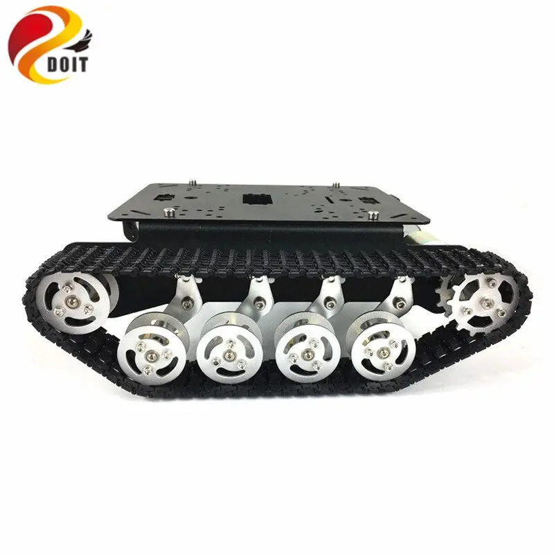 Doit Ts100 Metal Rc Robot Tank Car Chassis Shock Absorption Car With Suspension System Crawler Caterpillar For Arduino Diy Toy 2