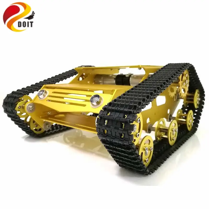 Doit Y100 Robot Tracked Tank Car Chassis With Aluminium Alloy Frame And Wheel For Robot Education Modification Diy Tank Model Rc 1