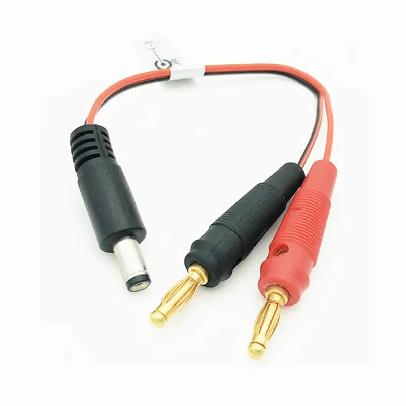 Double 4.0 Banana Plug Adapter Connector To Dc5.5X2.1 Charge Cable 1