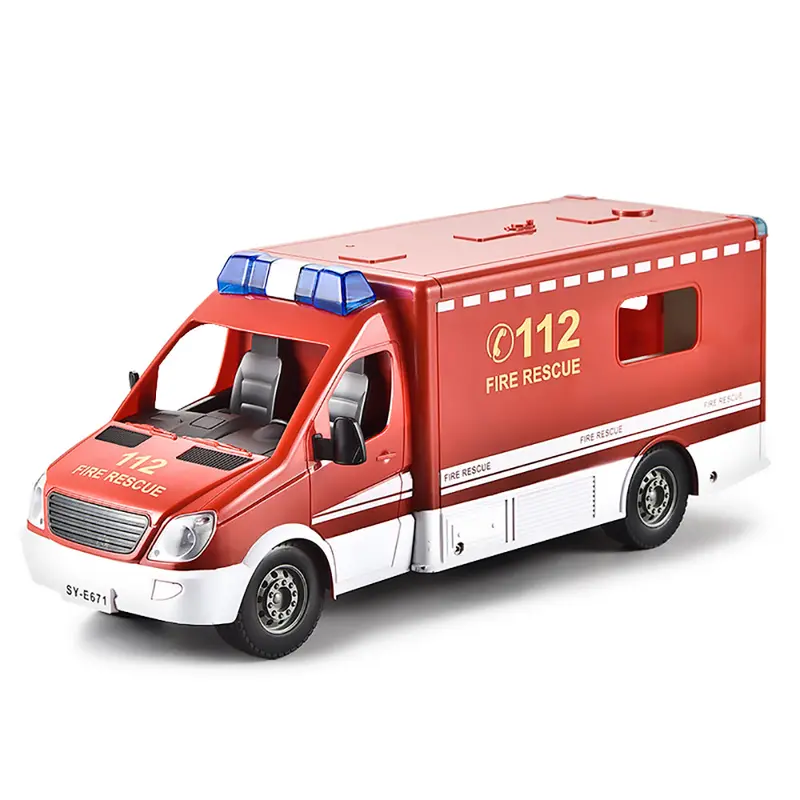 Double E 671 2.4G Rescue Rc Car Vehicle Models Children Toys Engineer Truck 1