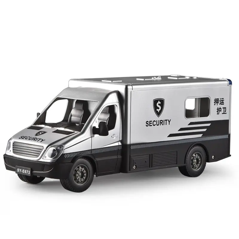 Double E E673-001 Rc Car Toy Truck Control 2.4G Refill Escort Guard Sound Headlight Radio Control Truck Vehicle Model 1