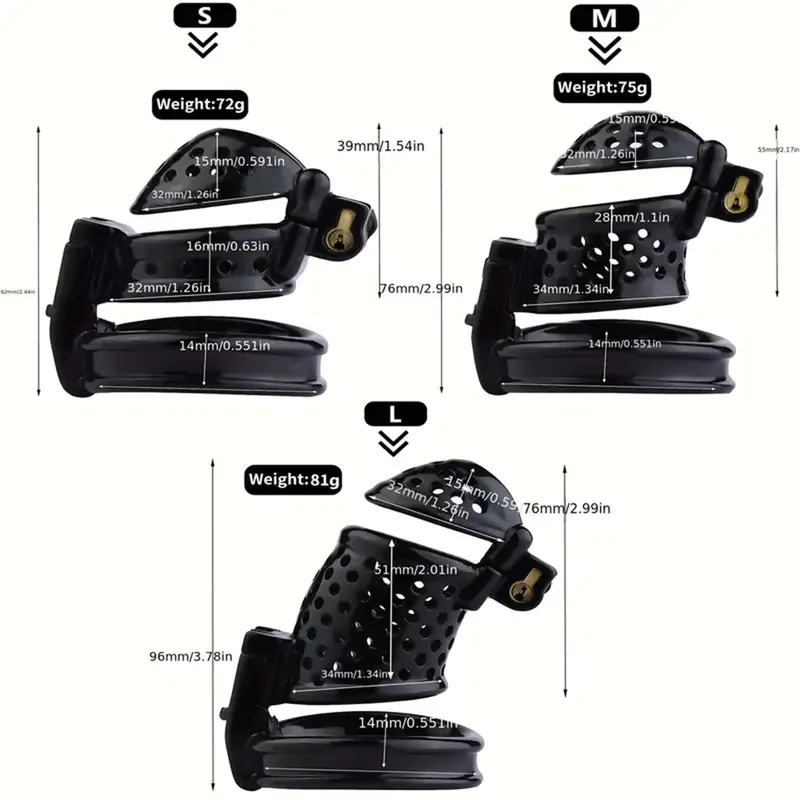 Double Lock 3D Chastity Cage. 1