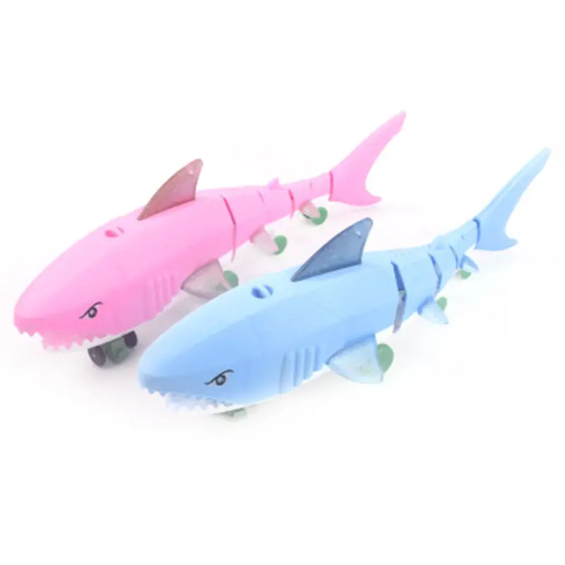 Drawstring Electric Shark Leash Toys Lighting Music Universal Shark Children's Toys Plastic Led Light 1