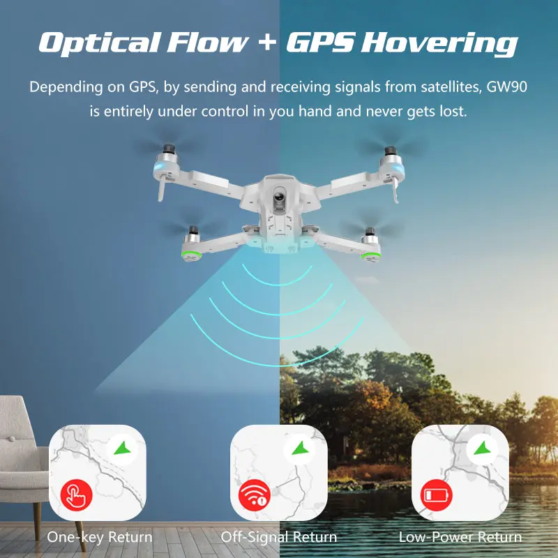 Dron 4K Gps Drone With Adjust Gimbal Hd Camera Brushless Folding Quadcopter Follow Me Rc Quadrocopter Vs K1 K20 Sg906 F11 Zino 2