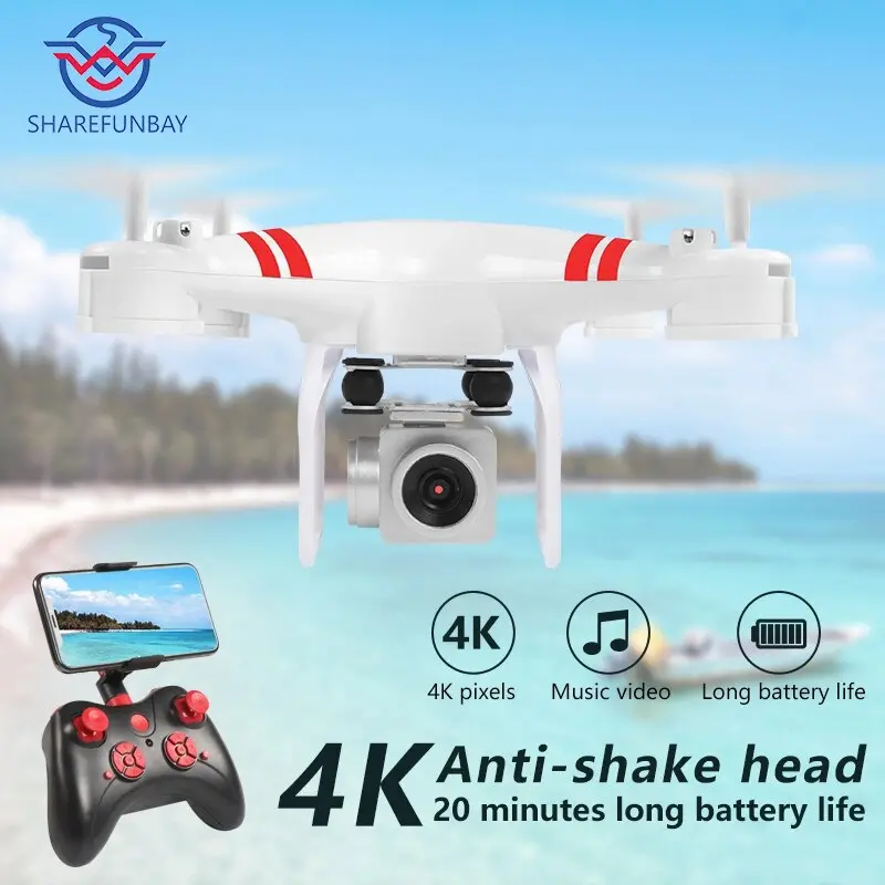 Drone 4K Camera Hd Wifi Transmission Fpv Drone Air Pressure Fixed Height Four-Axis Aircraft Rc Helicopter Drone With Camera 1