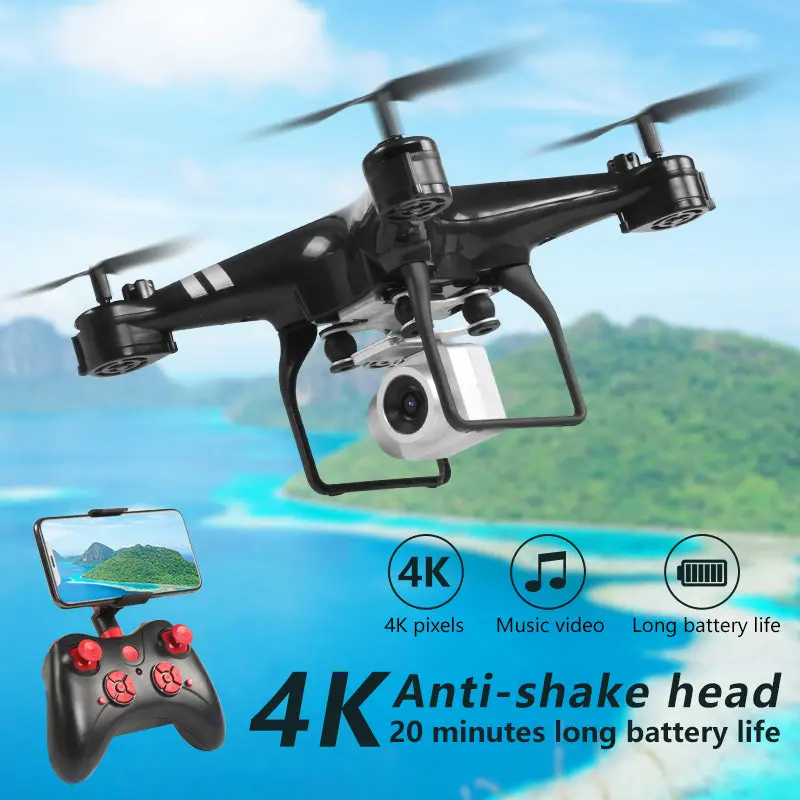 Drone 4K Camera Hd Wifi Transmission Fpv Drone Air Pressure Fixed Height Four-Axis Aircraft Rc Helicopter Drone With Camera 1