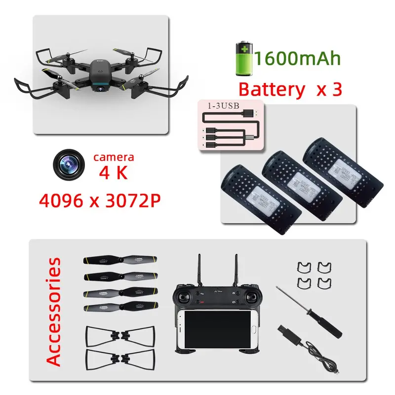 Drone 4K Квадрокоптер Dron Drones With Camera Quadcopter Rc Helicopter Toys Profissional Drohne Camera Quadrocopter Vs S167 901 12